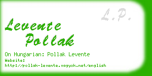 levente pollak business card